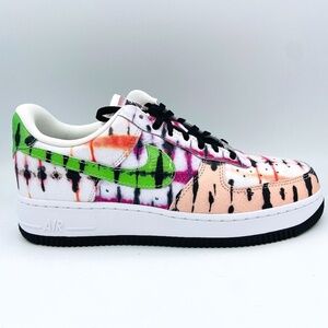 NIB NIKE Women's Air Force 1 Black Tie Dye Colorful Sneaker Shoes Size 8.5